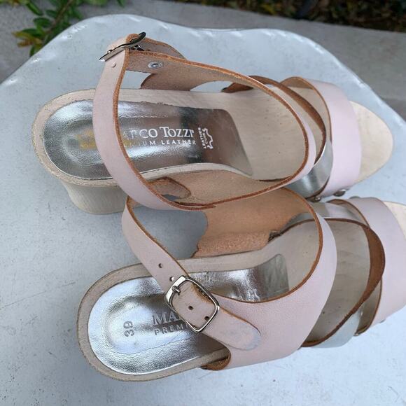 Marco Tozzi Italian Pink Silver Wood Leather S
Chunky Platform Sandals 39 8.5 - Picture 5 of 12
